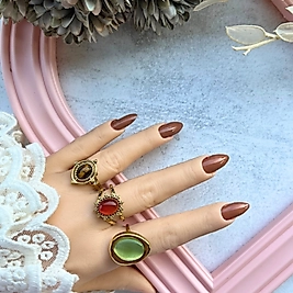 Amber Ruh Yüzük I Me'VintAge Collection