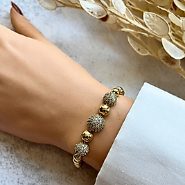 Top Form Taşlı Bileklik 20-18 cm | Mev'Altın Collection