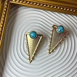 Firuze Üçgen Küpe | Mev’Ahenk Collection