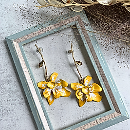 Sarı Vals Küpe I Mev'Art Collection