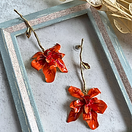 Ateş Çiçeği Küpe I Mev'Art Collection