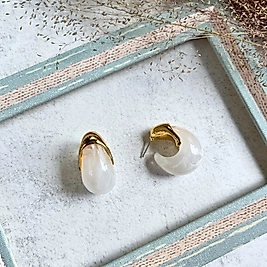 Mermer Damlacık Küpe I Mev'Art Collection