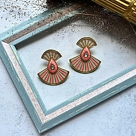 Mercan Yelpaze Küpe I Mev'Art Collection