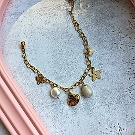 Doğanın İncisi Figürlü Zincir Bileklik I Mev'ADA Collection