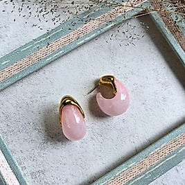 Pudra Damlacık Küpe I Mev'Art Collection