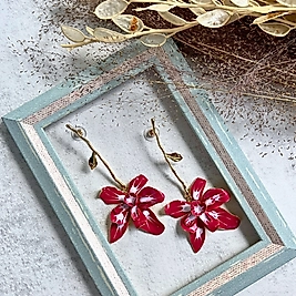 Ateş Dalı Küpe I Mev'Art Collection