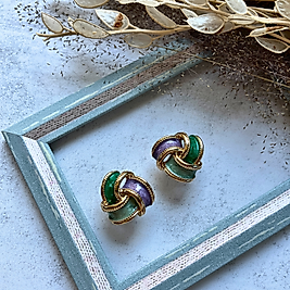 Pastel Tonlu Halka Form Küpe I Mev'Art Collection