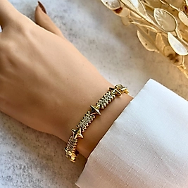 Yıldız Işıltısı Bileklik 19-17 cm | Mev'Altın Collection