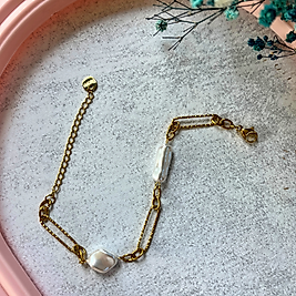 Beyaz İnci Zincir Bileklik